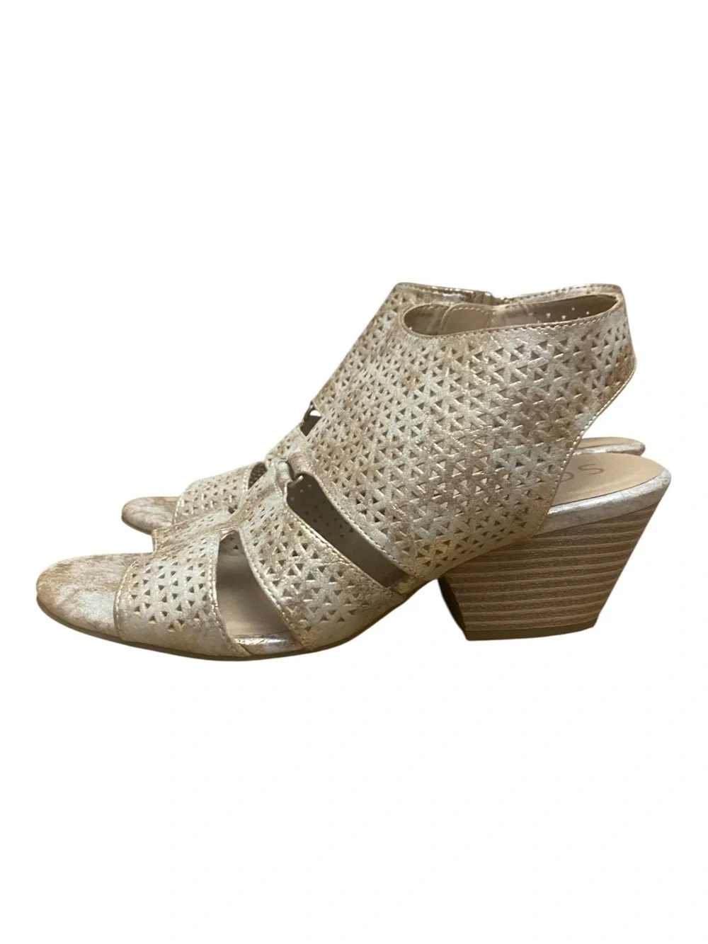 Soul Naturalizer Dez Wedge Gladiator Style Sandals Metallic Gold